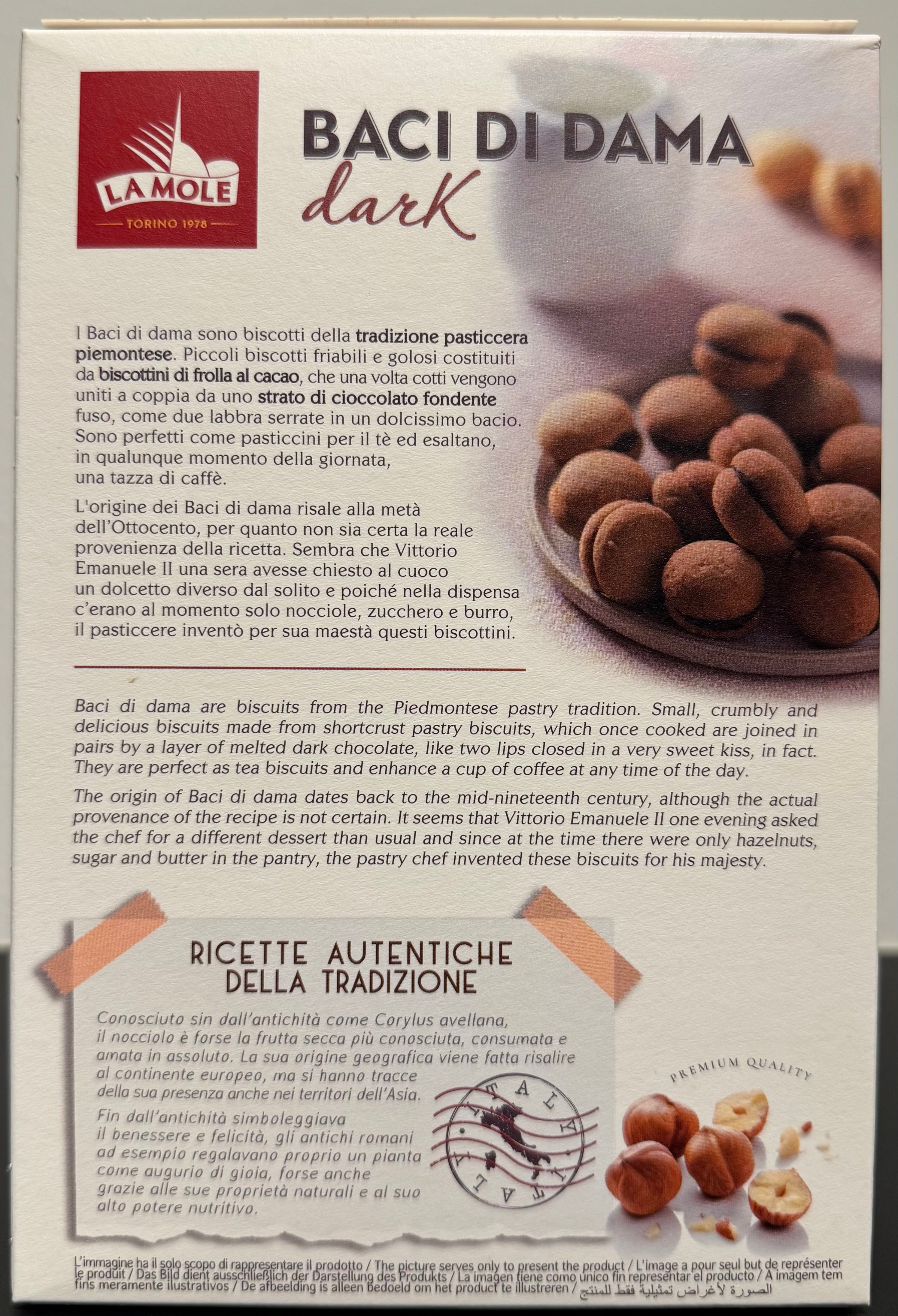 Baci di Dama Shortcrust Biscuits